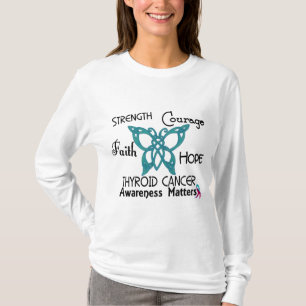 T-shirt Papillon celtique 3 de cancer de la thyroïde