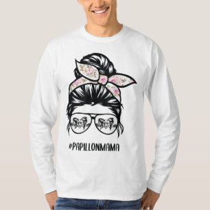 T-shirt papillon chien maman désordre pains lunettes papil