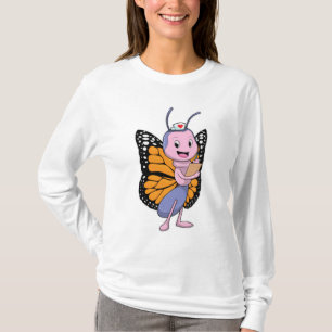 T-shirt Papillon comme infirmière