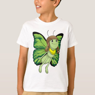 T-shirt Papillon comme pilote avec casquette pilote