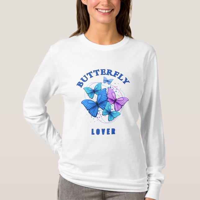 T-shirt papillon, Conçu, T-shirt personnalisé, Per (Devant)