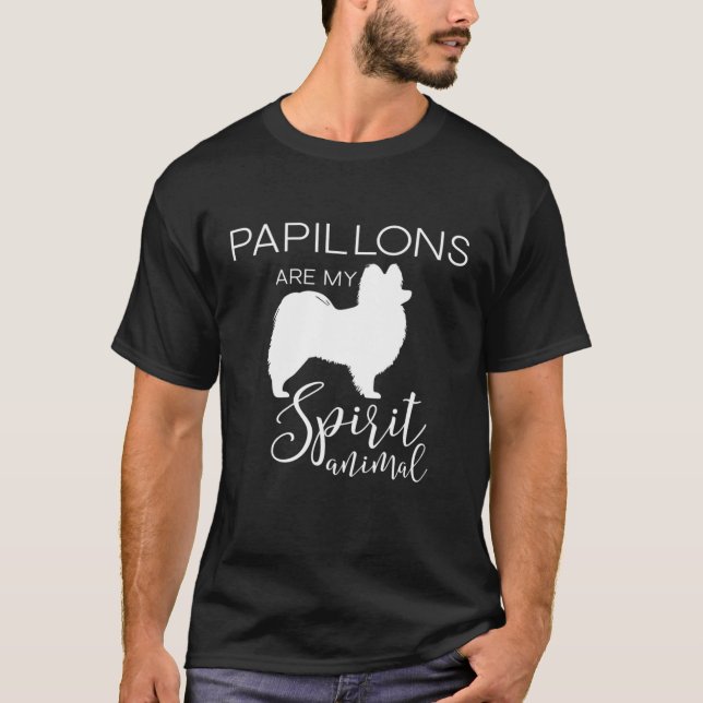 T-shirt Papillon Continental Toy Spaniel Chien Spirit Anim (Devant)