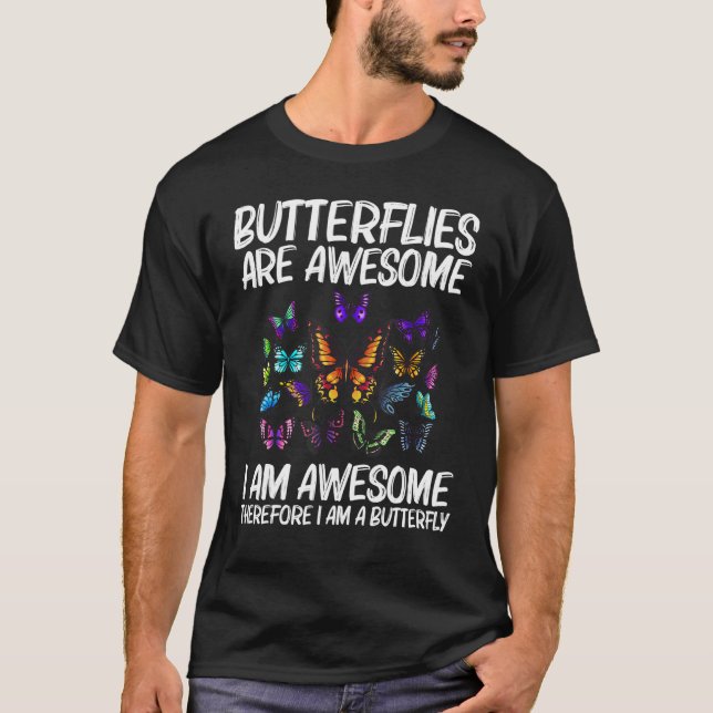 T-shirt Papillon cool Pour Hommes Femmes Monarque Papillon (Devant)