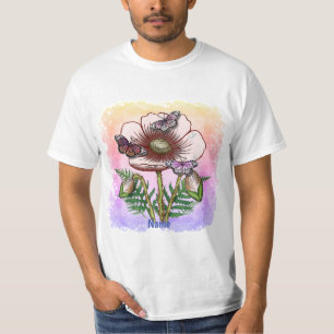 T-shirt Papillon Coquelicot Pâle 