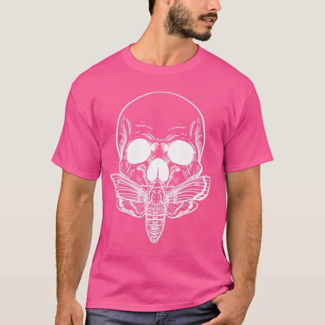 T-shirt Papillon Crâne gothique Moth Punk Rock Skeleton Ho (Devant)