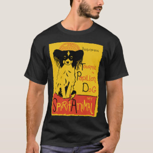 T-shirt Papillon Cute Dog Conversation Noir Mashup Art Des