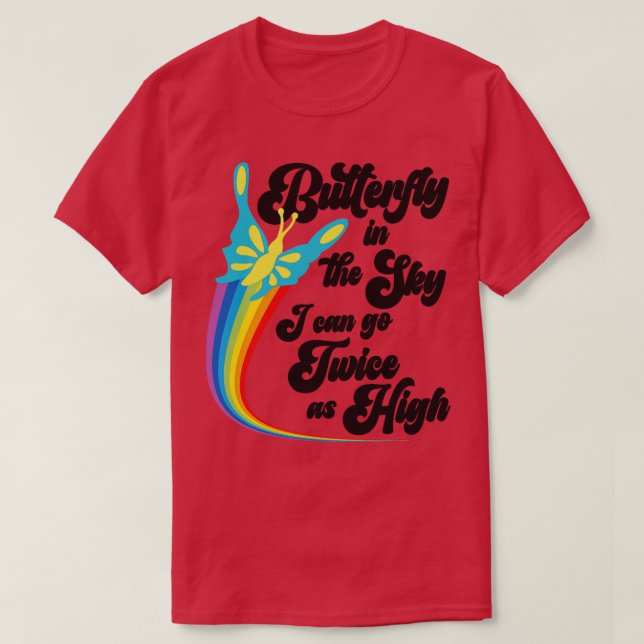 T-shirt Papillon dans le ciel (Design devant)
