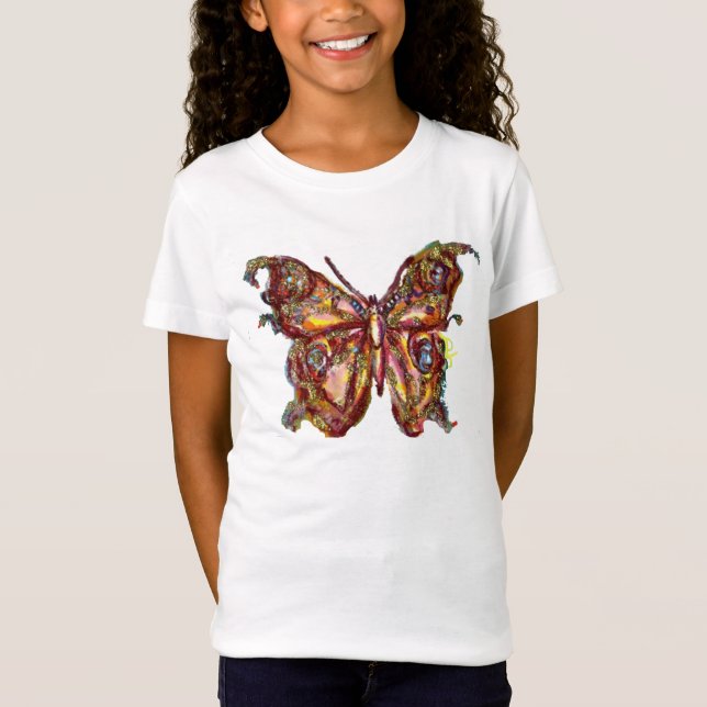 T-Shirt PAPILLON DANS PAILlettes D'OR (Devant)