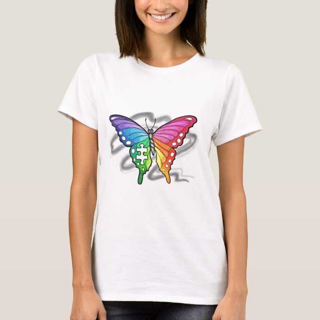 T-shirt Papillon d'arc-en-ciel (Devant)
