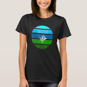 T-shirt Papillon de bord de mer à bande de cuivre de l'Aqu