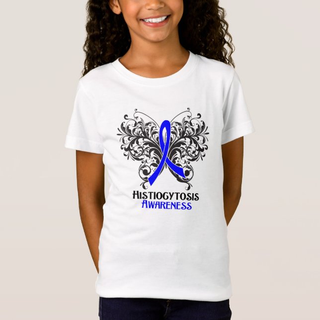 T-Shirt Papillon de conscience de histiocytose (Devant)
