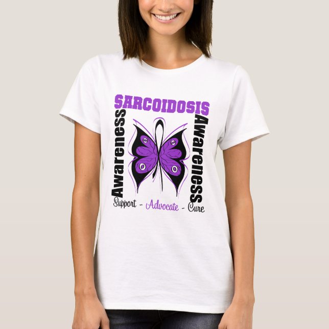 T-shirt Papillon de conscience de sarcoïdose (Devant)