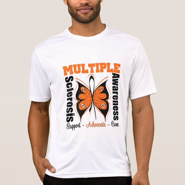 T-shirt Papillon de conscience de sclérose en plaques (Devant)