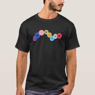 T-shirt Papillon de couture de bouton de couture coloré Ki