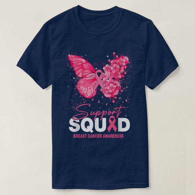 T-shirt Papillon de l'équipe de soutien à la sensibilisati (Design devant)