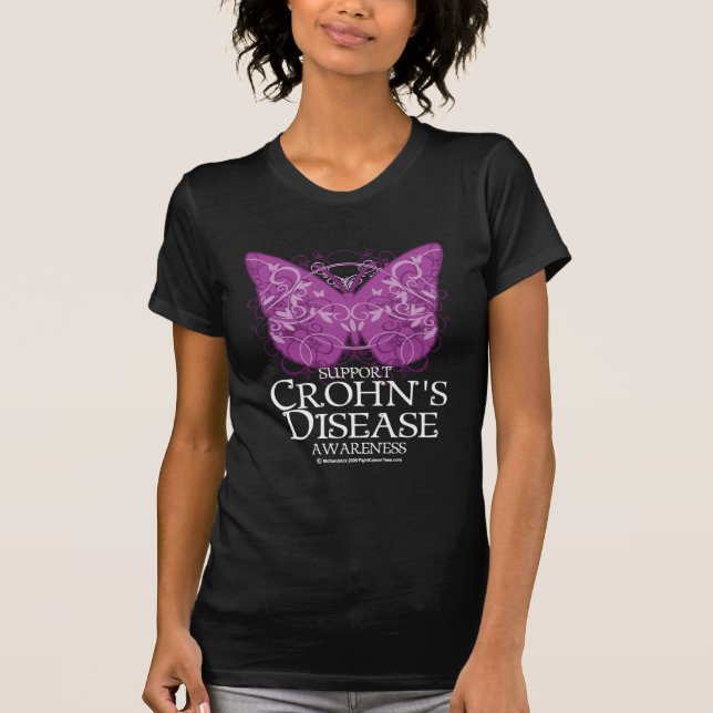 T-shirt Papillon de maladie de Crohn (Devant)