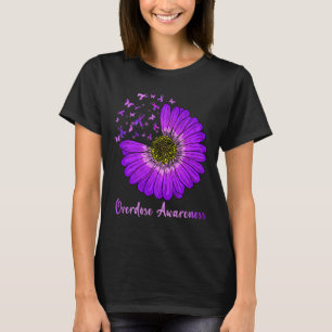 T-shirt Papillon de marguerite violet sensibilisation à la