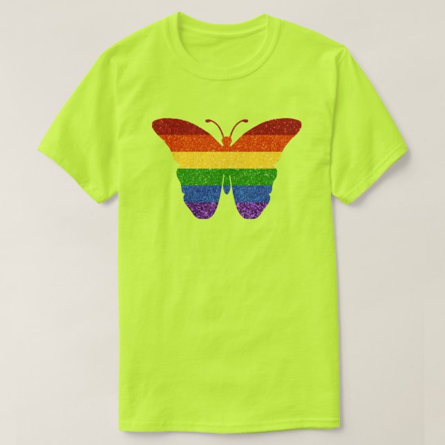 T-shirt Papillon de Parties scintillant de la fierté arc-e (Design devant)