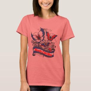 T-shirt Papillon de patriotisme de la Caroline du Nord