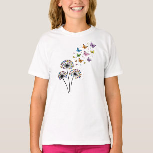 T-shirt Papillon de pissenlit en vol