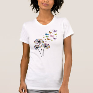 T-shirt Papillon de pissenlit en vol