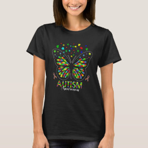 T-shirt Papillon de puzzle de sensibilisation à l'autisme