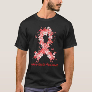 T-shirt Papillon de sensibilisation à la maladie cardiaque