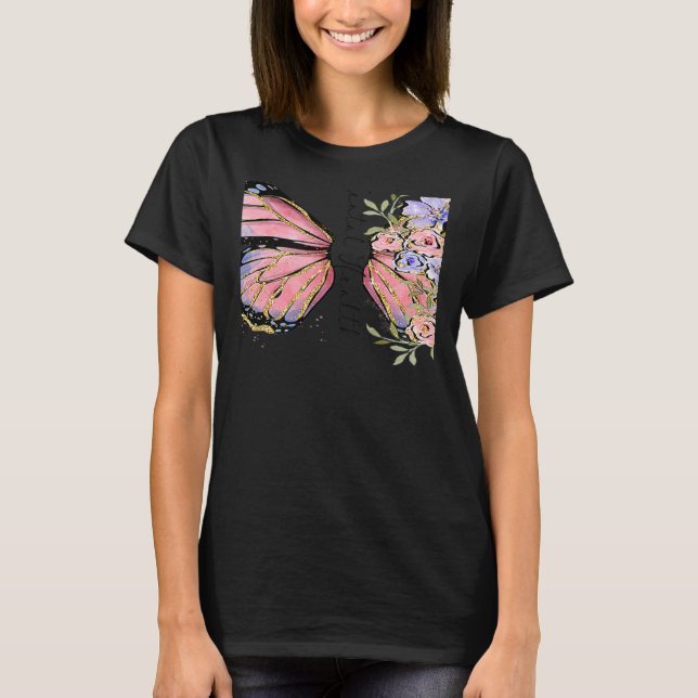 T-shirt Papillon de sensibilisation à la santé mentale rét (Devant)