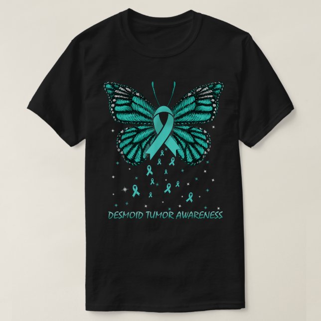 T-shirt Papillon de sensibilisation à la tumeur démoïde (Design devant)