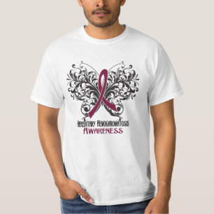 T-shirt Papillon de sensibilisation à l'hémochromatose hér
