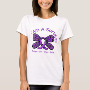 T-shirt Papillon de violence familiale je suis un
