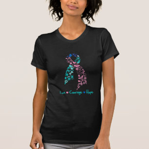 T-shirt Papillon d'espoir de courage d'amour - cancer de