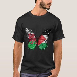 T-shirt Papillon du drapeau palestinien gallois
