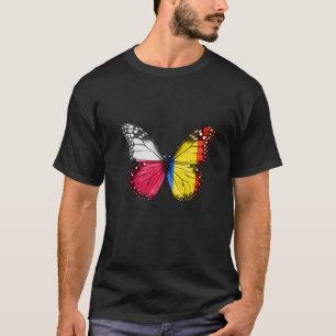 T-shirt Papillon du drapeau roumain polonais