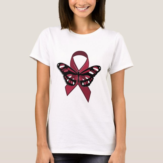 T-shirt Papillon du mois de sensibilisation à la faucille (Devant)