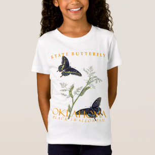 T-Shirt Papillon du Territoire d'Oklahoma Le Machaon noir