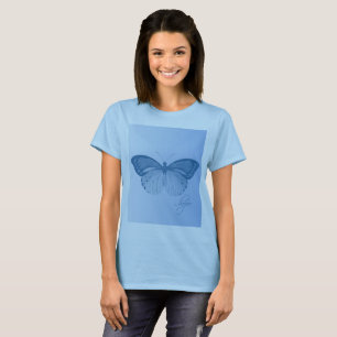 T-shirt Papillon Espoir Bleu