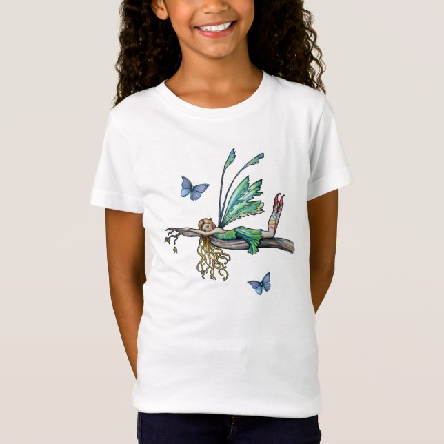 T-shirt papillon fée pour les filles (Devant)