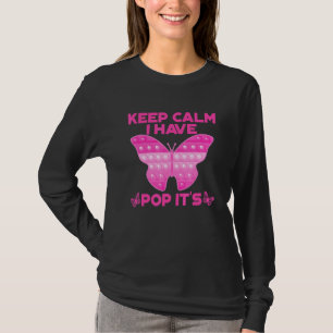 T-shirt Papillon Fidget Toy Gardez Le Calme J'Ai Pop Son P