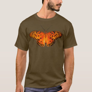 T-shirt Papillon fritillaire du Golfe sur arrière - plan o