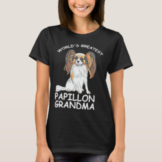 T-shirt Papillon Grand-mère Papillon Chien
