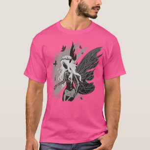 T-shirt Papillon Grunge Fairycore Squelette esthétique Som
