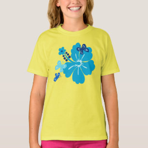 T-shirt Papillon Honolua et Hibiscus hawaïen