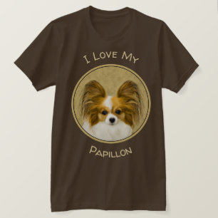 T-shirt Papillon (Hound Tri) Peinture - Art Chien original