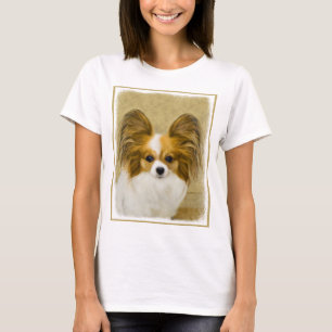 T-shirt Papillon (Hound Tri) Peinture - Art Chien original