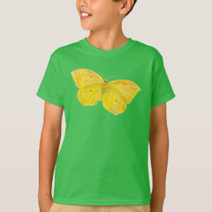 T-shirt Papillon jaune Volant de pierre de taille commune
