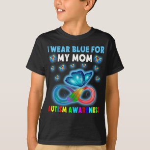 T-shirt Papillon Je Porte Bleu Pour Ma Sensibilisation sur