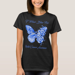 T-shirt Papillon Je Porte Du Bleu Pour La Sensibilisation