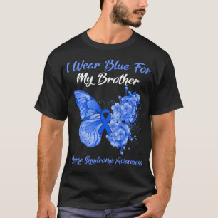 T-shirt Papillon Je Porte Du Bleu Pour La Sensibilisation