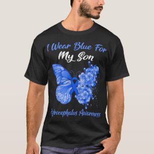 T-shirt Papillon Je Porte Du Bleu Pour Ma Soeur Hydrocépha